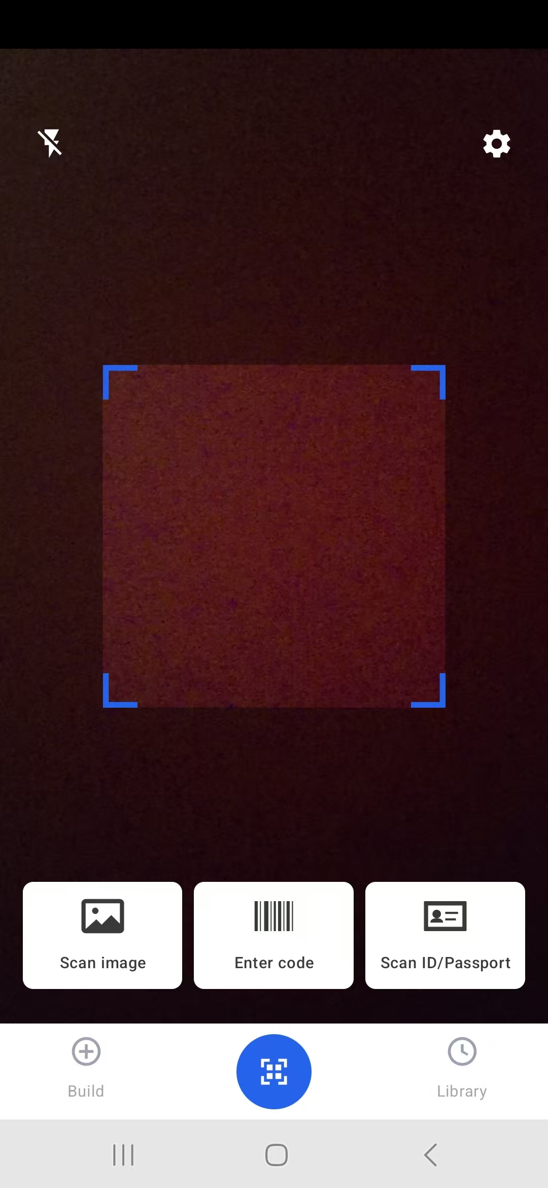 Camera scanner screen